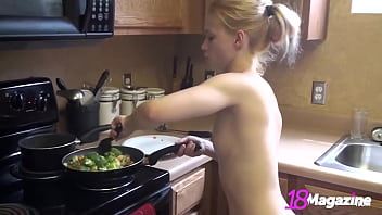 Naked Flat Chested 19yo Emi Clear Filmed Cooking By Her Best Friend!