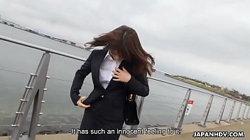 Pantyhosed Japanese office lady gets roughly used before being spunked